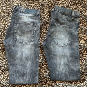 Distressed super skinny jeans